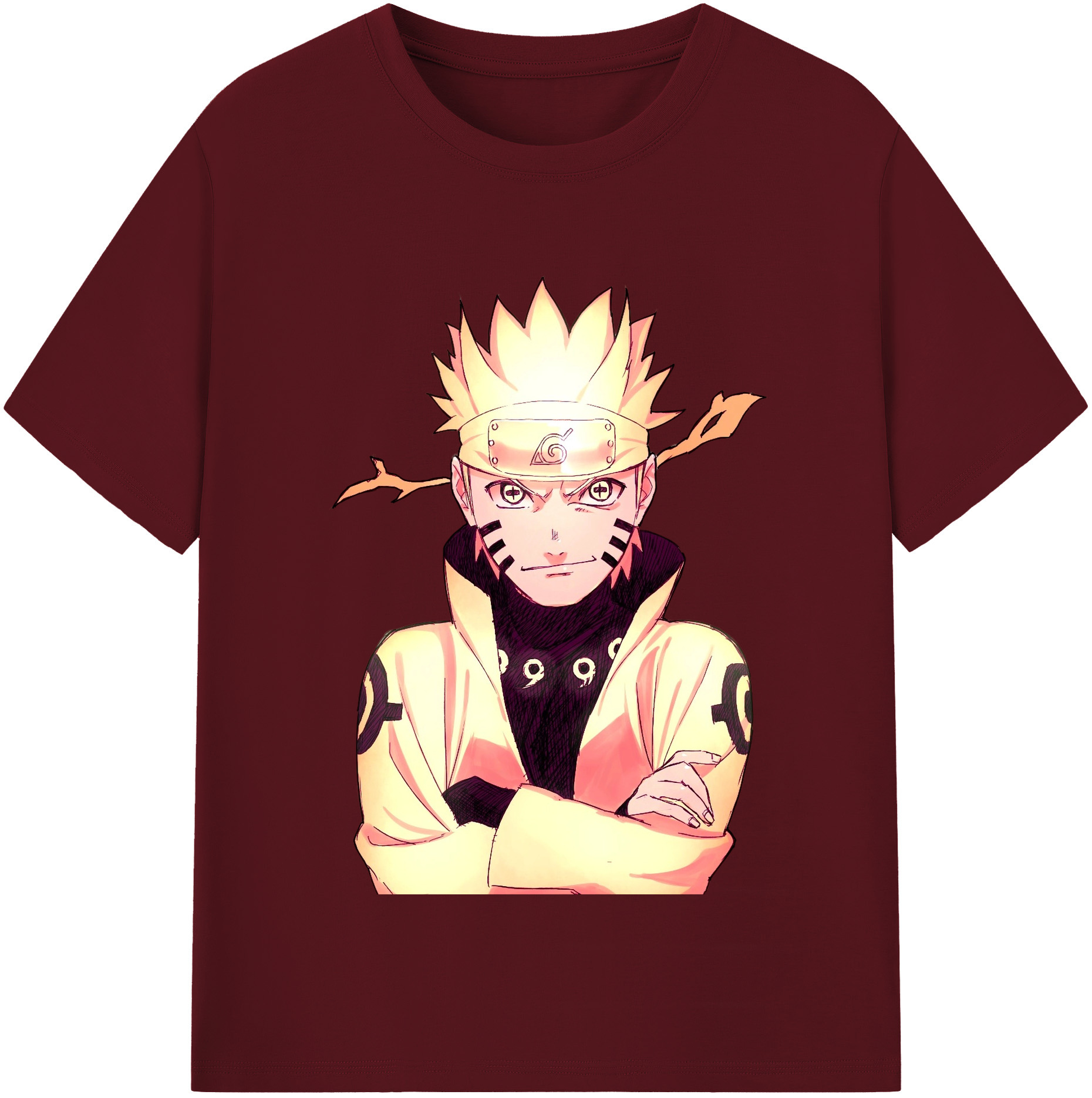 （画像用） NARUTO -ナルト- うずまき ナルト Uzumaki Naruto 綿100％半袖Tシャツ（フロントプリント）